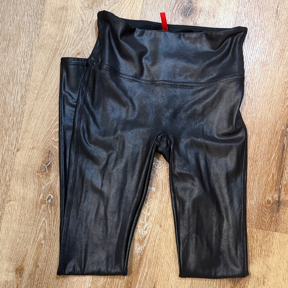 SPANX Shiny Black Leggings